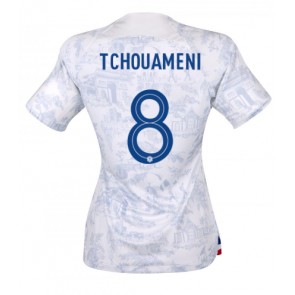 Francja Aurelien Tchouameni #8 Koszulka Wyjazdowych Kobiety MŚ 2022 Krótki Rękaw